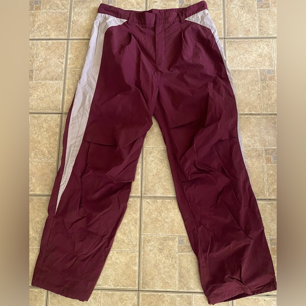 🔅THRIFTED🔅Burgundy Parachute Pants